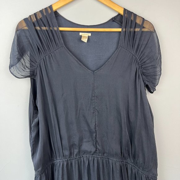 Sundance Gossamer Dreams 100% Silk Maxi Dress Gown Midnight Blue Size XL - Picture 3 of 10